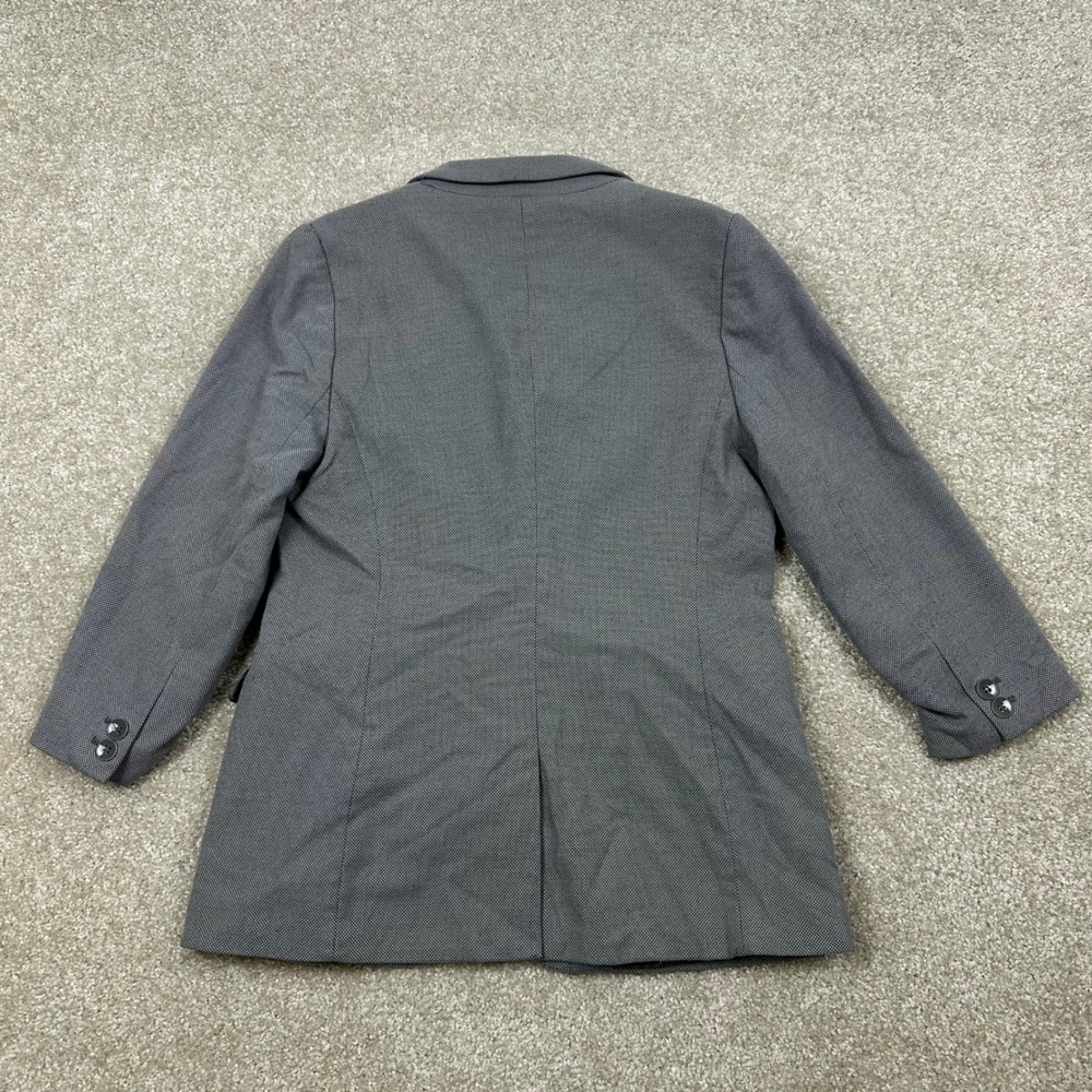 The Limited Gray Textured Single Button Ruched‎ 3/4 Sleeve Blazer Jacket Size M - Picture 8 of 9